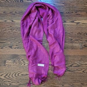 Real Pashmini Cashmere Shawl Wrap Scarf Beautiful Plum Pink Purple Fuschia